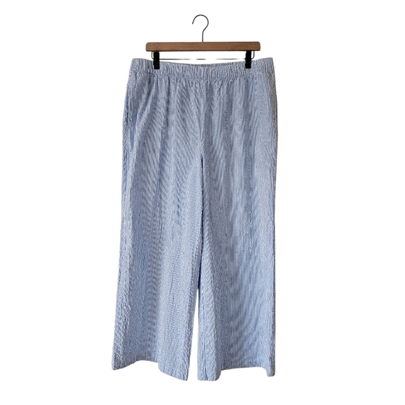 Meshki Blue Stripe Hansen Wide Leg Pants - Picture 2 of 14